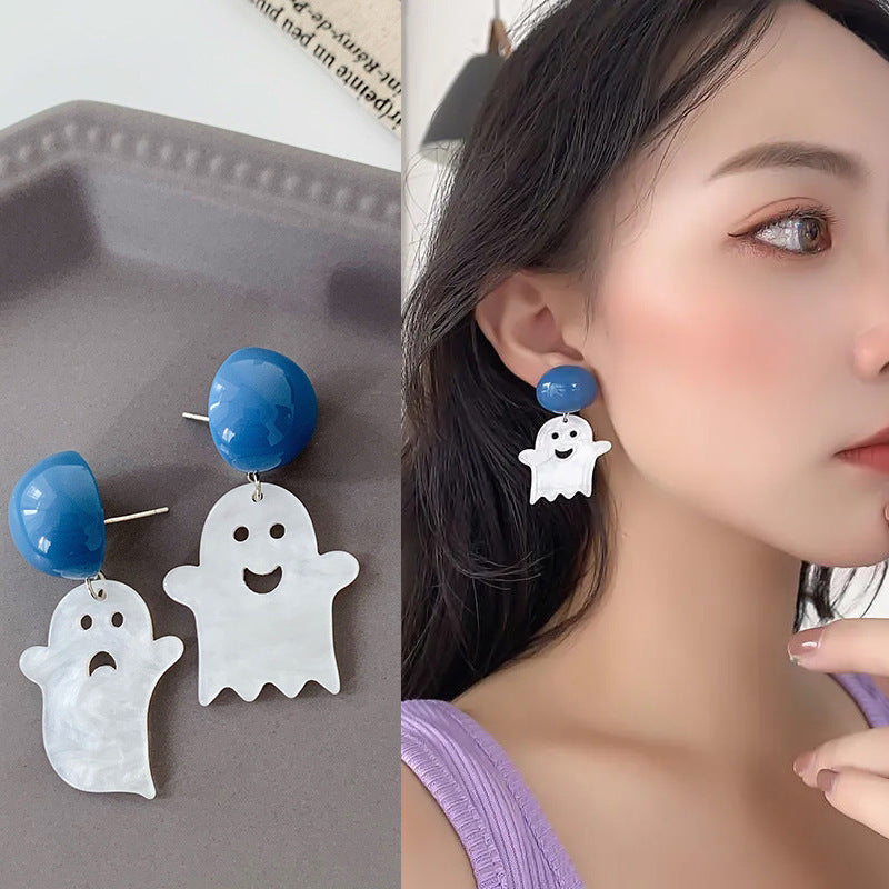 Alloy Asymmetric Ghost Earstuds MIC-XiM016