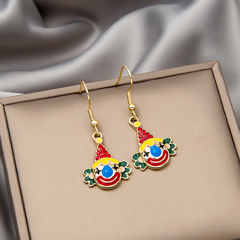 Alloy Joker Circus Earrings (Minimo de Compra 2) MIC-MDD061