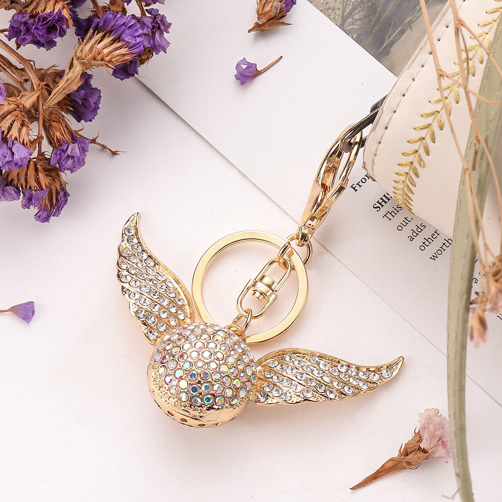 Diamond angel wing key ring  (Minimo de compra 2) MIC-ChaoK005