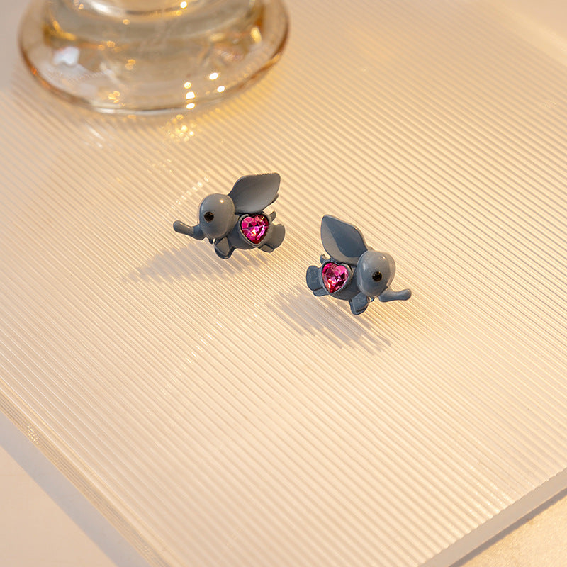 Alloy cartoon cute flying elephant earrings MIC-MDD141