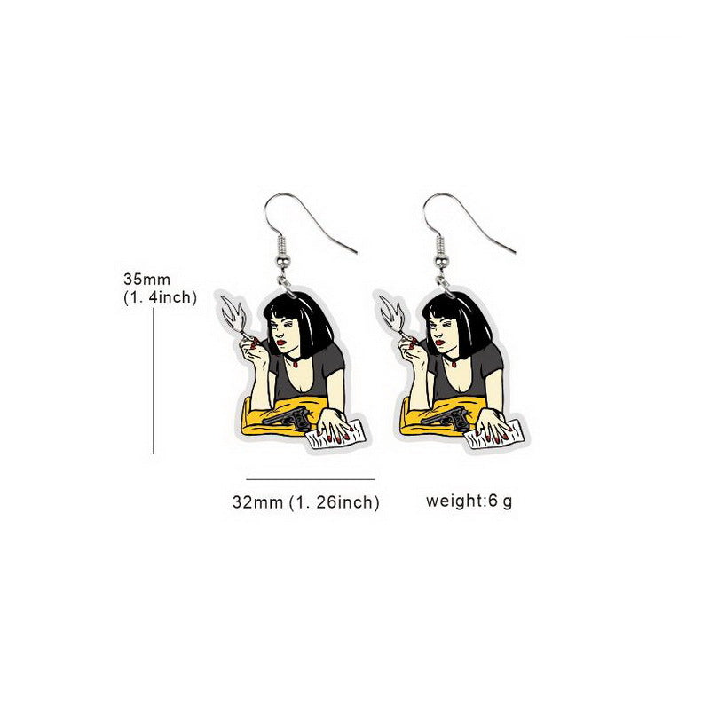 Cute Cartoon Acrylic earrings MIC-XueP009