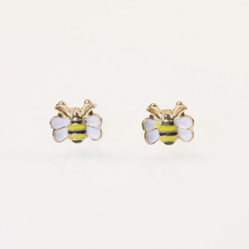 Alloy oil dripping bee earrings Minimo de compra 2 MIC-ZhongB006