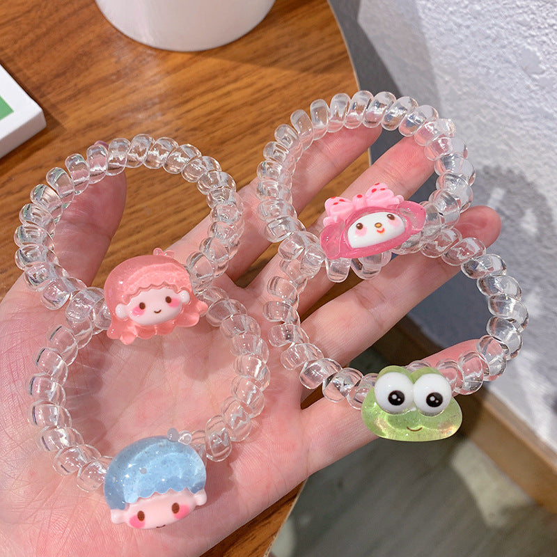 Acrylic cute cartoon telephone rope hair rope MIC-DiLan016