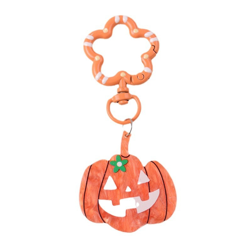 Acrylic Pumpkin Skull keychain MYA-DuA094