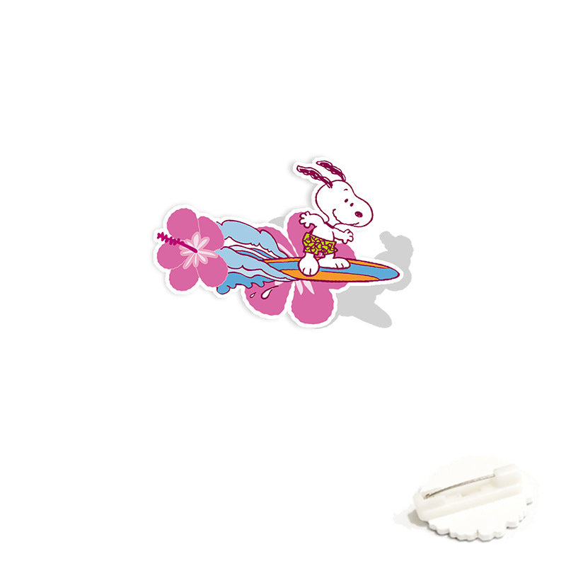 Acrylic cartoon cute Snoopy brooch (Minimo de compra 2) MIC-WeiJ001