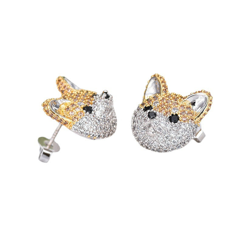 Cartoon Mini Animal Zircon Earrings MIC-ES-WeiH001