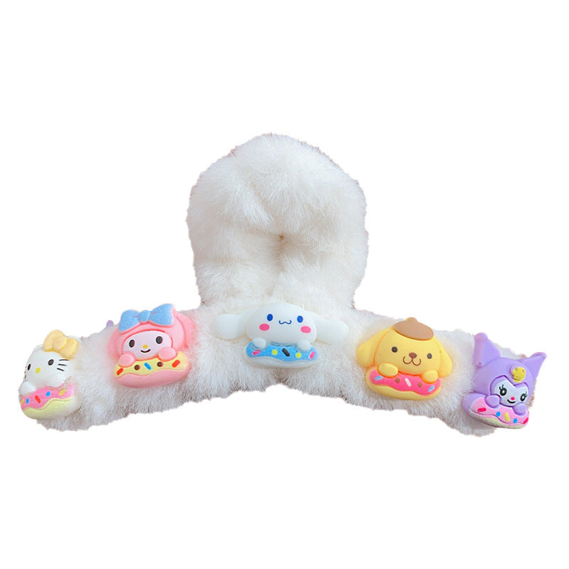 Acrylic cute cartoon plush hairpin MIC-DiLan005