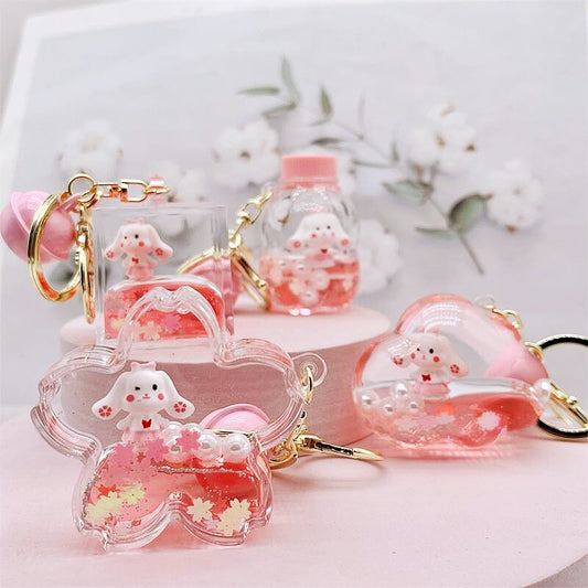 PVC cartoon floating oil keychain MYA-DMF014