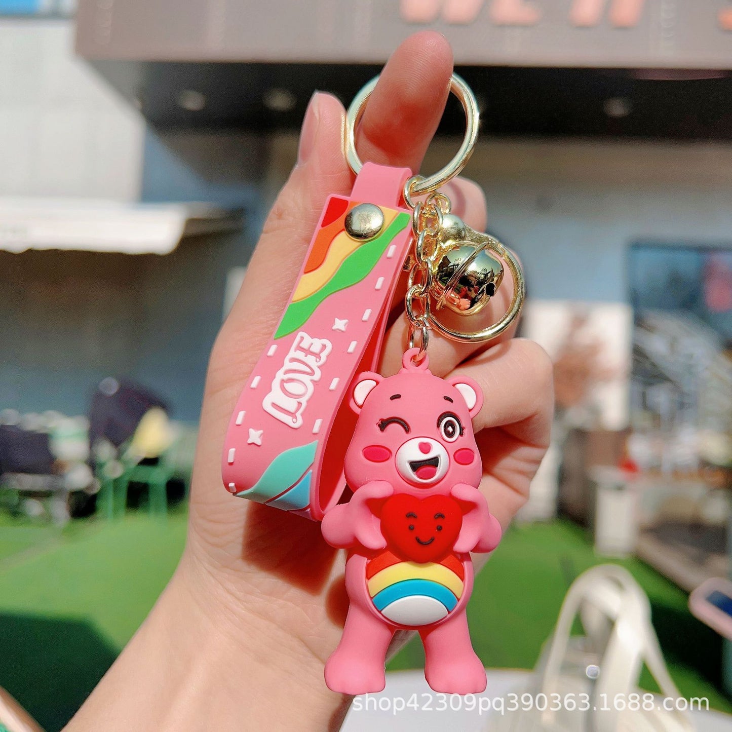 PVC cute cartoon love teddy bear keychain (Minimo de compra 2) MYA-WenC003