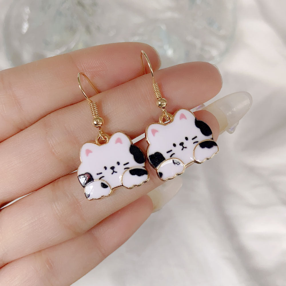 Acrylic cartoon cat earrings (Minimo de compra 2) MYA-YiD035