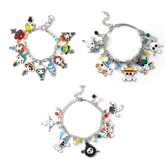 Alloy Skull Pirate Logo Bracelet MYA-AiWen007