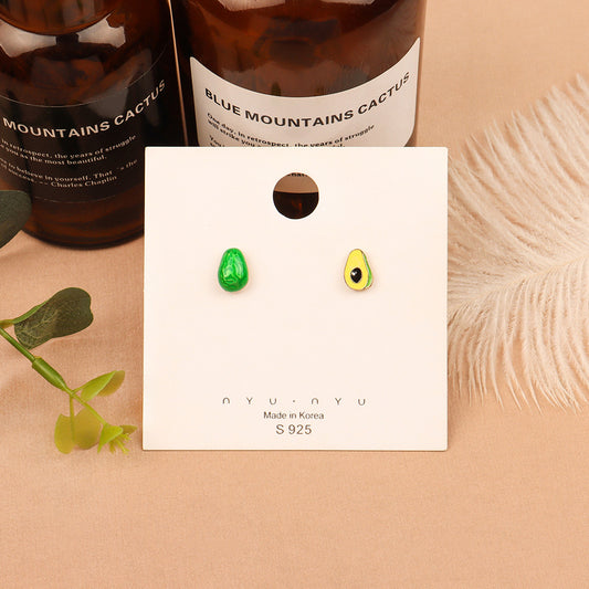 Alloy avocado green earringsMIC-LSY027