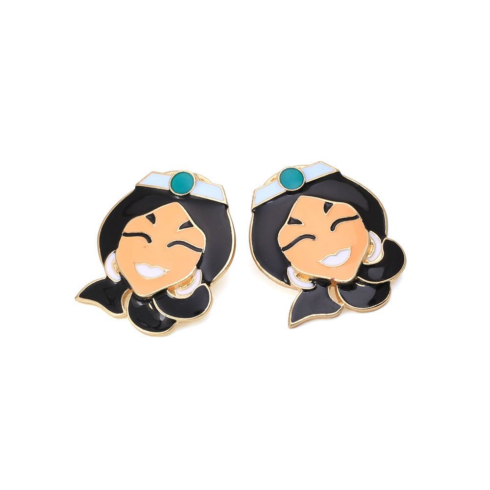 Alloy anime character earrings MIC-ManY012