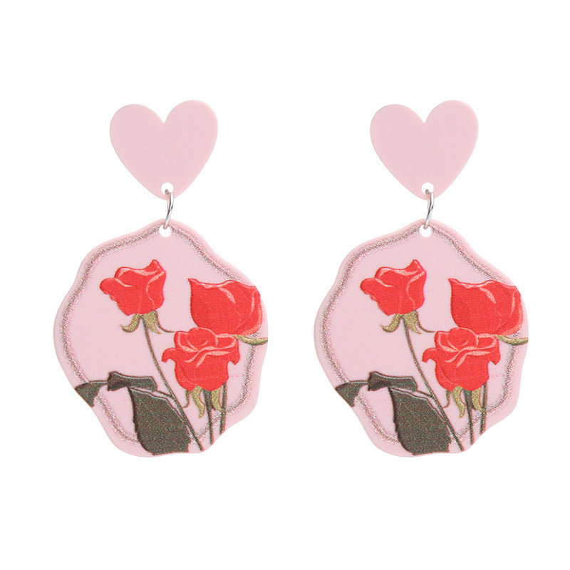 Acrylic New Love Earrings (Minimo de Compra 2) MIC-ChouT029