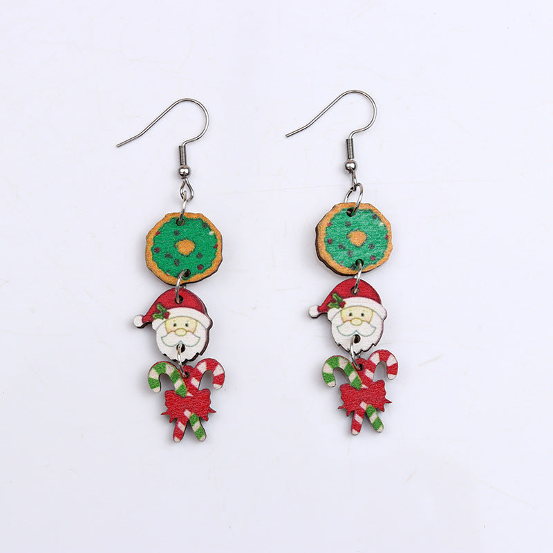 Alloy New Christmas Elk Snowflake Earrings (Minimo de Compra 2) MYA-DuA056