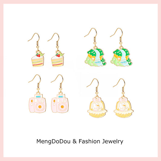 Alloy Colorful Girl Earrings MIC-MDD020