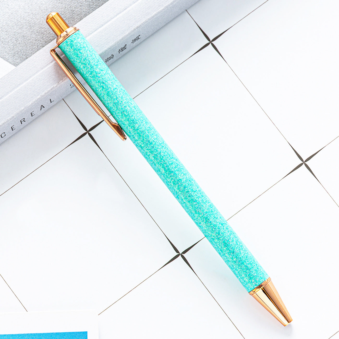 Ballpoint Pen Metallic Glitter Press Action Pen JingL001