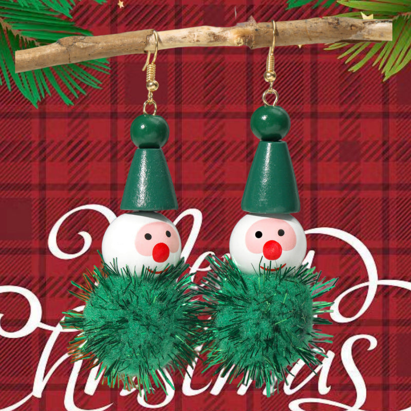 Acrylic Christmas Ball Clown Earrings MIC-JunJ019