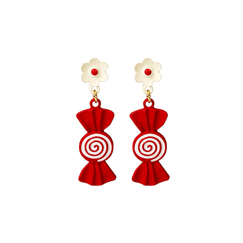 Alloy Asymmetric Cartoon Earrings MIC-MDD013