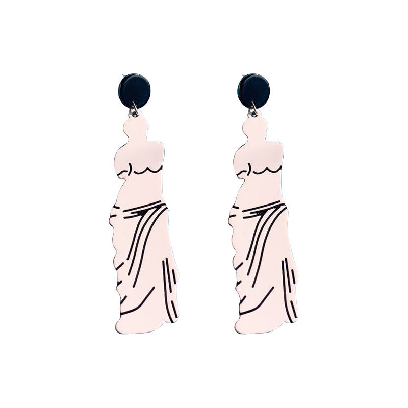 Acrylic broken arm Venus earrings Minimo de compra 2 MIC-BenD001