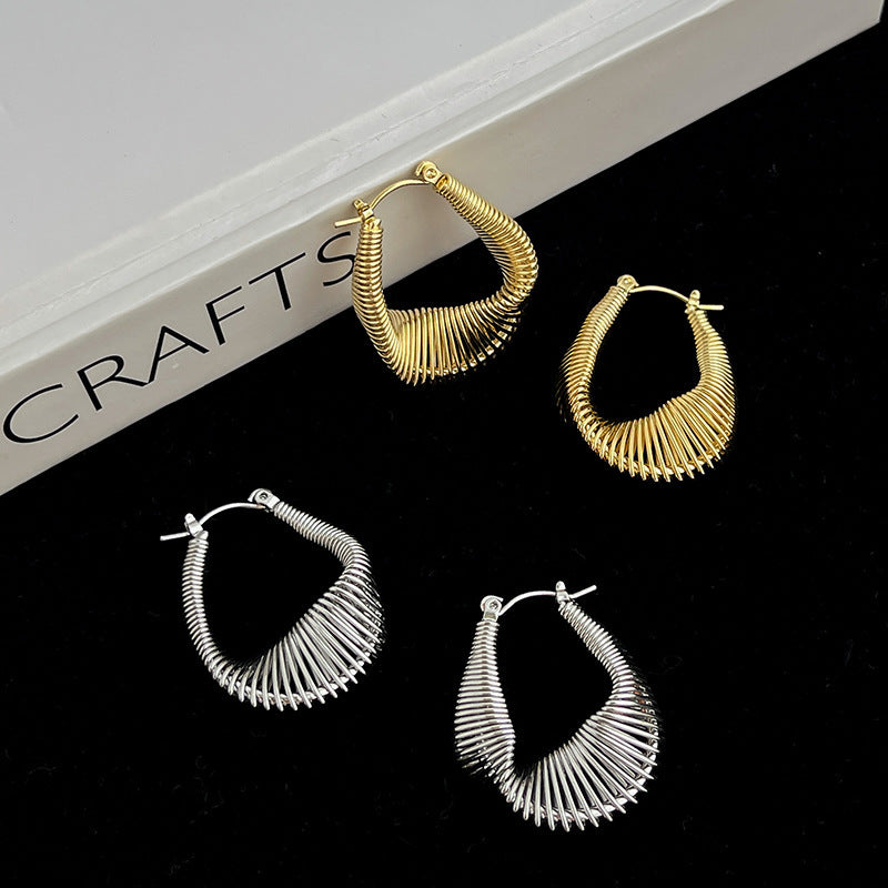 Alloy twisted irregular earrings (Minimo de Compra 2) MIC-HanC003