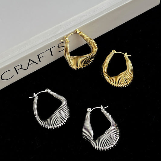 Alloy twisted irregular earrings (Minimo de Compra 2) MIC-HanC003