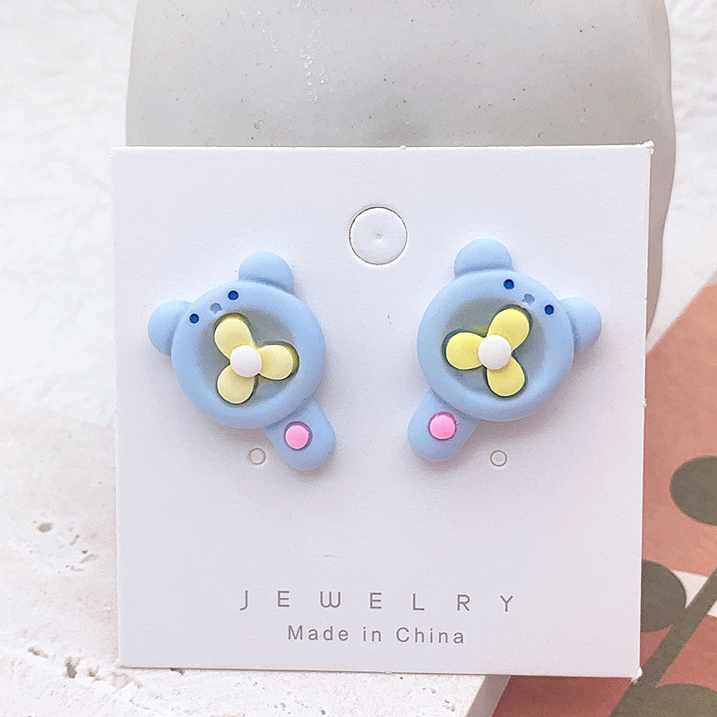 Resin Colored Peach Heart Earrings  (Minimo de Compra 2) MIC-ShiJ003