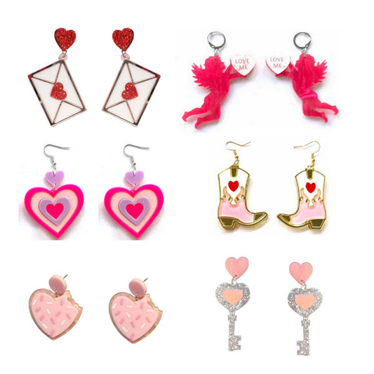 Acrylic Love Letter Envelope Earrings MYA-XueP141