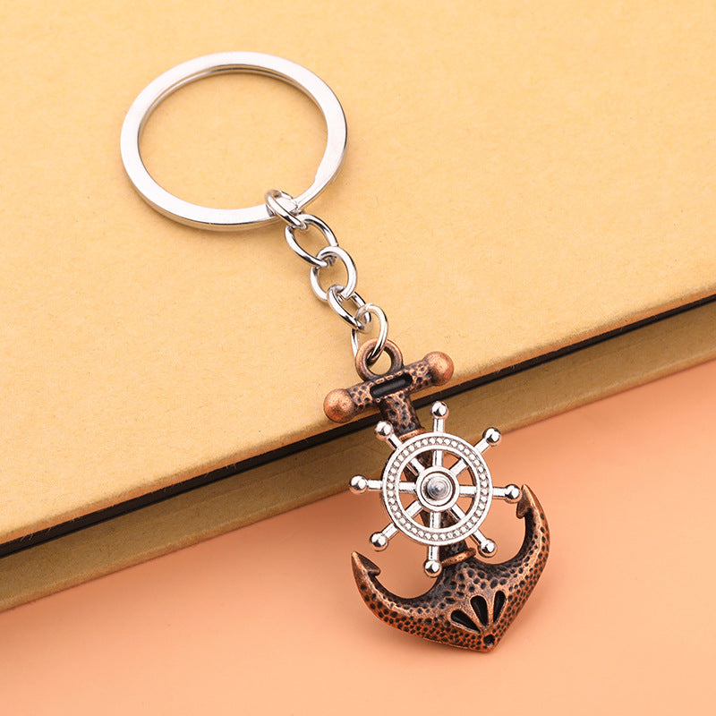 Keychains Alloy Rudder Anchor Minimo de compra 2 MIC-YiJ010