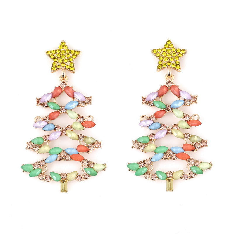 Alloy Santa Claus Bell Snowflake Earrings (Minimo de Compra 2)  MIC-JueH014