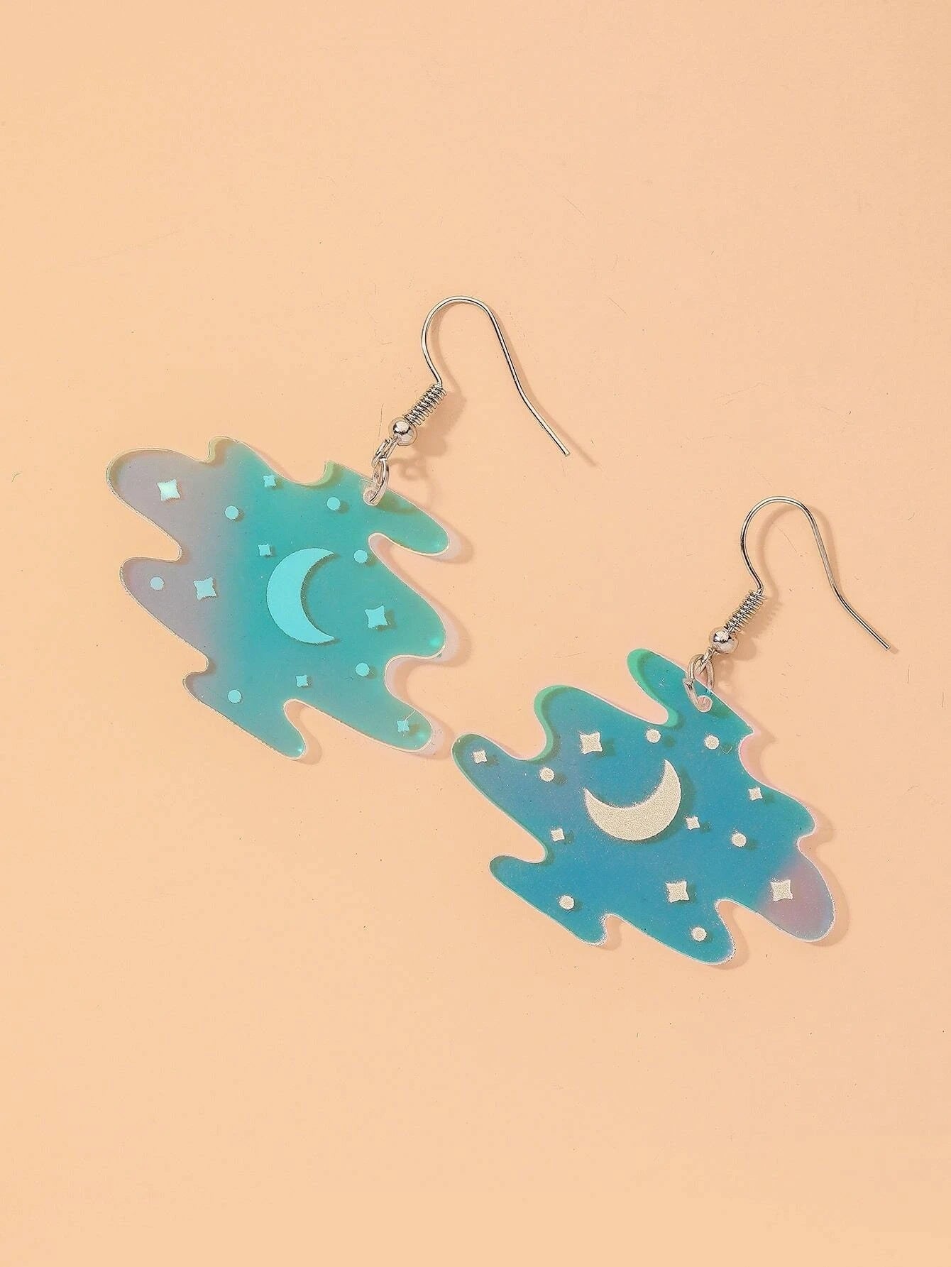 Acrylic Colorful Night Sky Starry Sky Earrings MIC-JianL008