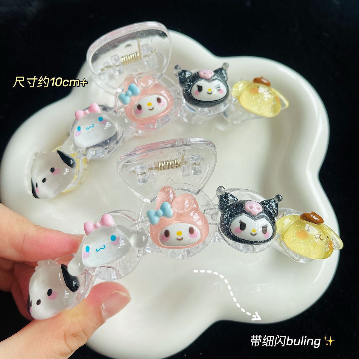 Acrylic cute cartoon fresh hair clip MIC-DiLan006