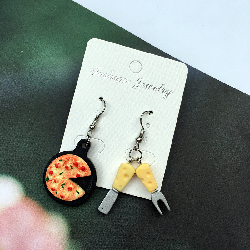 Resin simulation pizza cheese earrings (Minimo de Compra 2) MIC-ChouT028