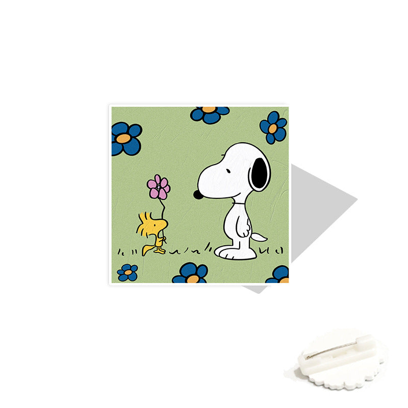 Acrylic cartoon cute Snoopy brooch (Minimo de compra 2) MIC-WeiJ002