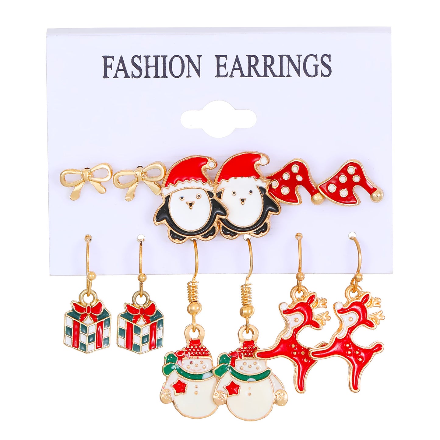 Alloy Christmas Bell Elk Earrings (Minimo de Compra 2) MYA-MiaoY094