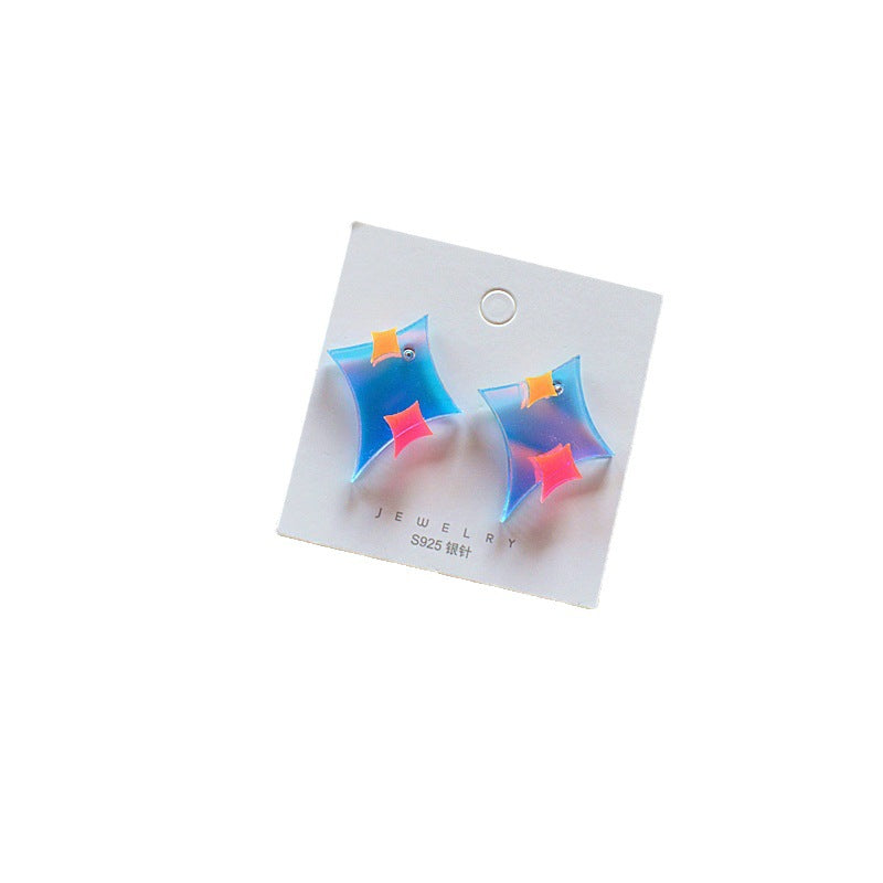 Alloy Colorful Star Earrings MIC-XieN049