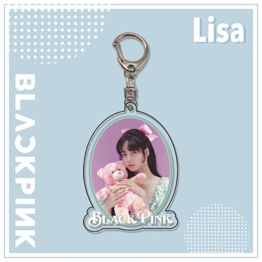 Acrylic pink ink double-sided blackpink keychain (Minimo de Compra 2)  MYA-ManM014