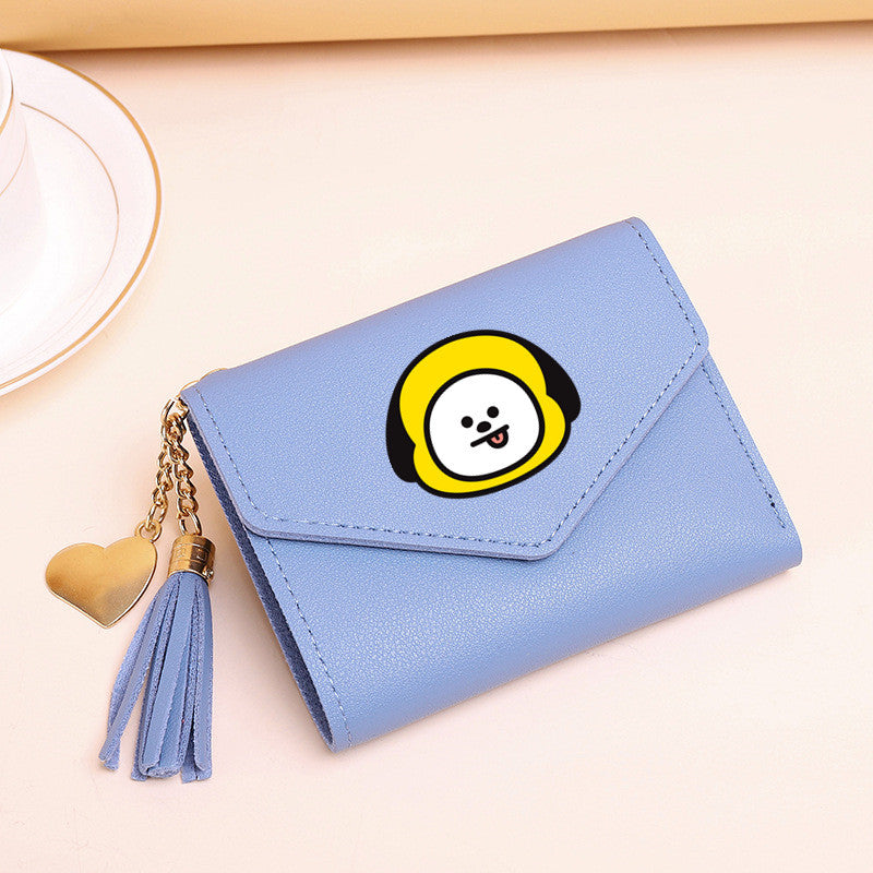 PU card bag tassel short wallet MIC-XingY015