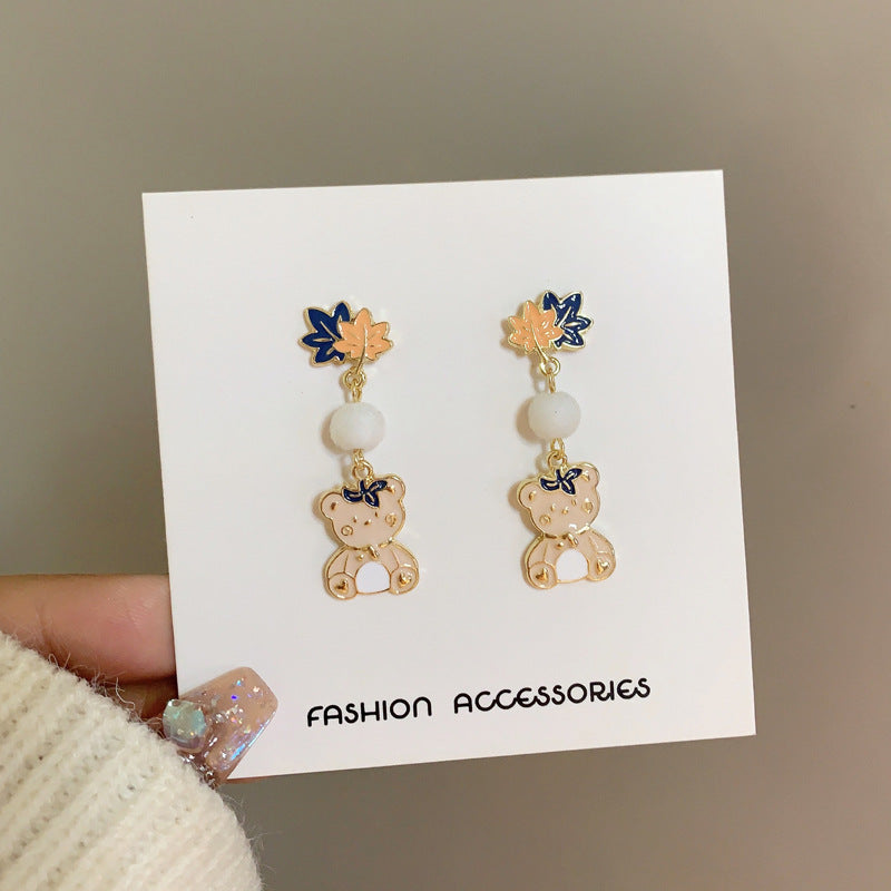 Cute Cartoon Bear Earrings MIC-BaoY017