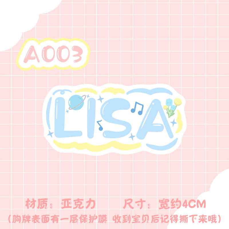 Acrylic Lisa brooch  (Minimo de compra 2) MIC-XiaoJ002