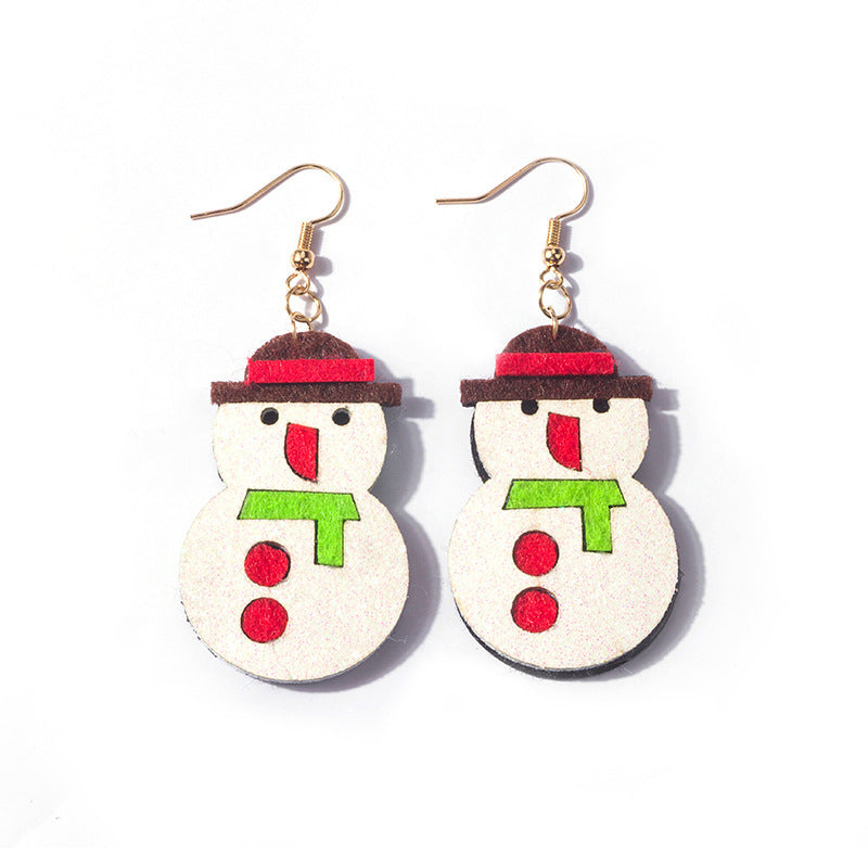 Alloy cartoon Santa Claus earrings MIC-QingH018