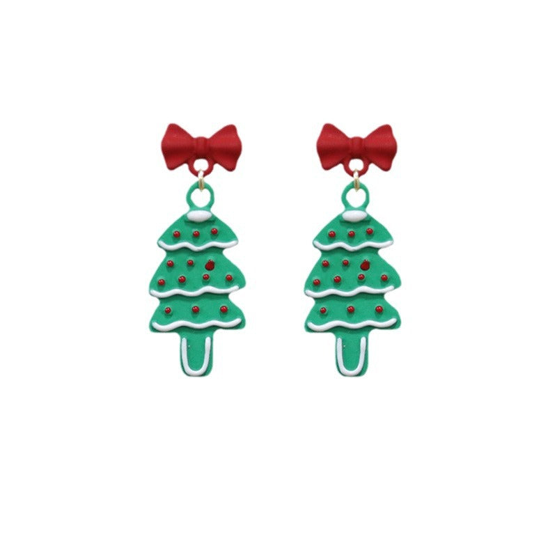 Alloy Christmas series cartoon earrings (Minimo de Compra 3)  MIC-AiY002