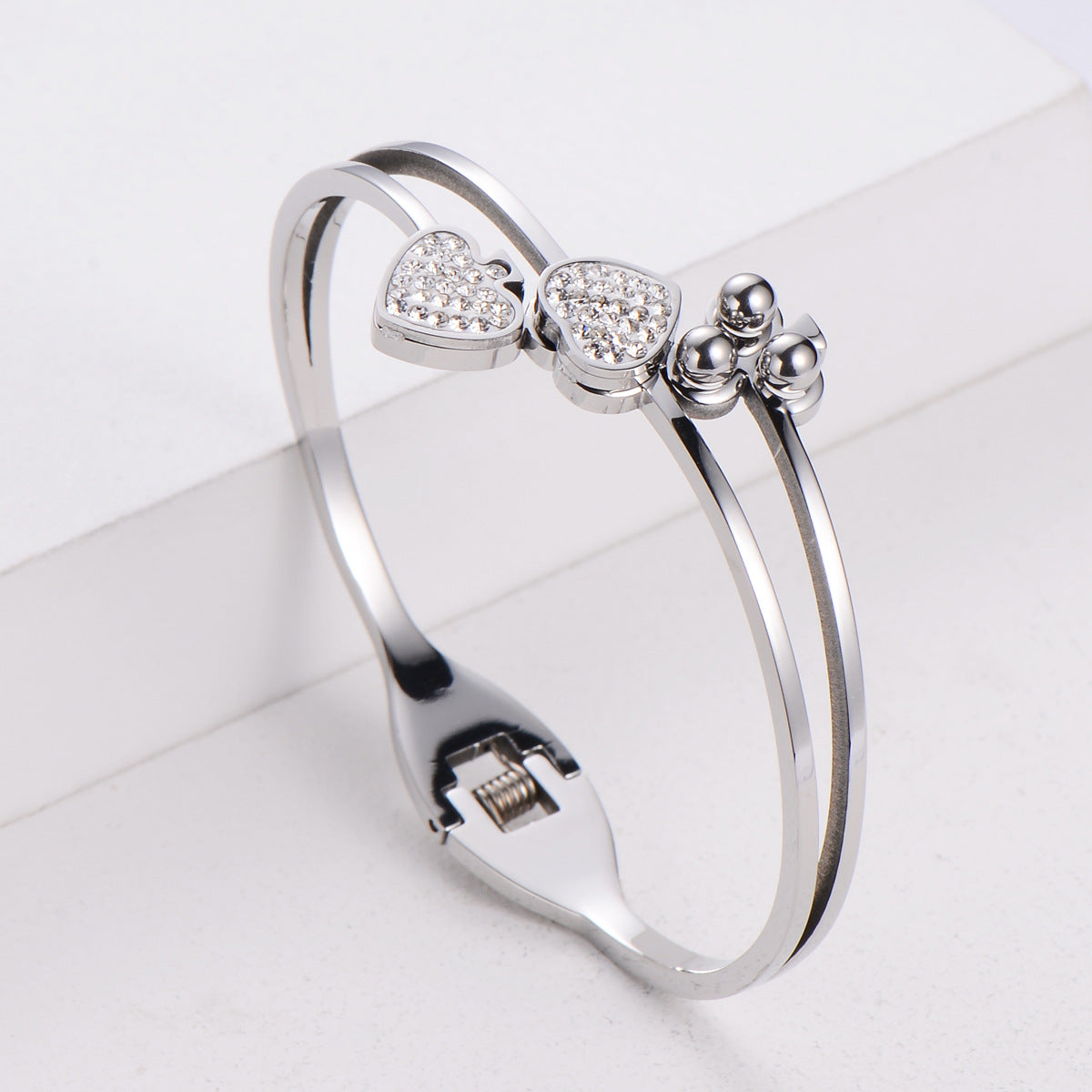 Stainless Steel Heart Bracelet Minimo de compra 3  MIC-AML003