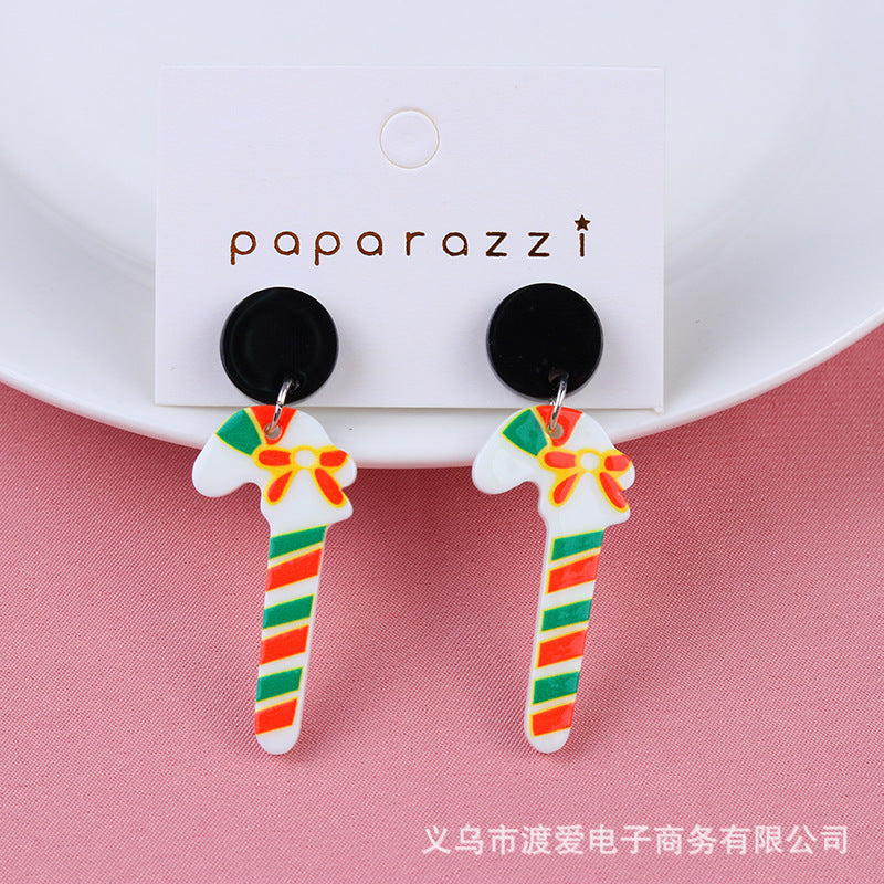 Acrylic Christmas Cartoon Gift Socks Earrings MIC-DuA099