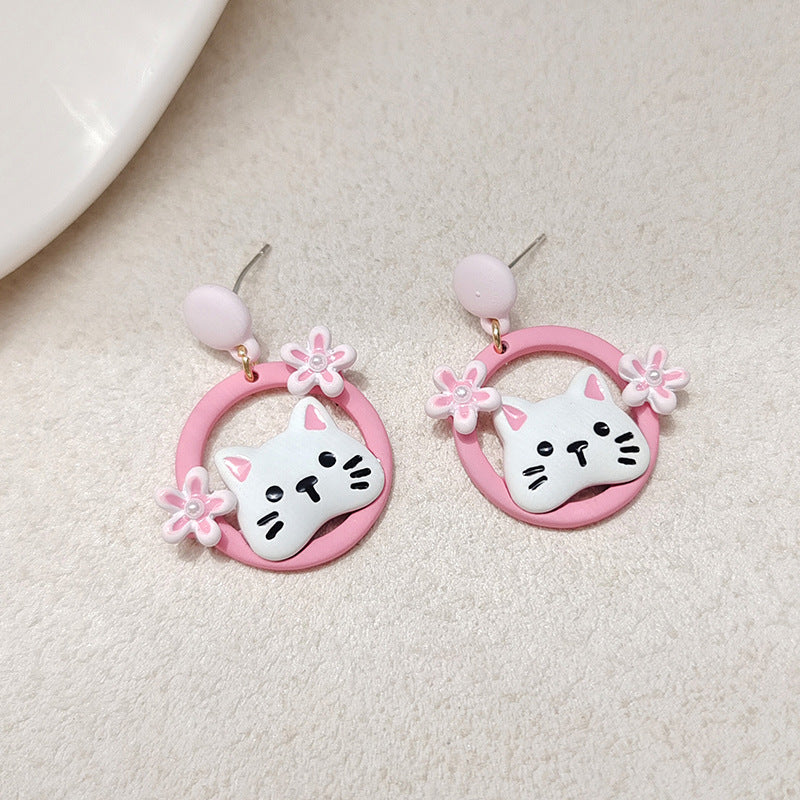 Alloy cartoon cat earrings (Minimo de Compra 2) MYA-BLD052