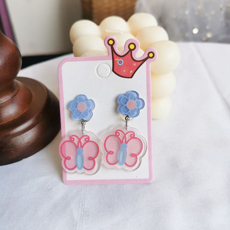 Acrylic Fruit Flower Earrings (Minimo de Compra 2) MIC-HanJ002