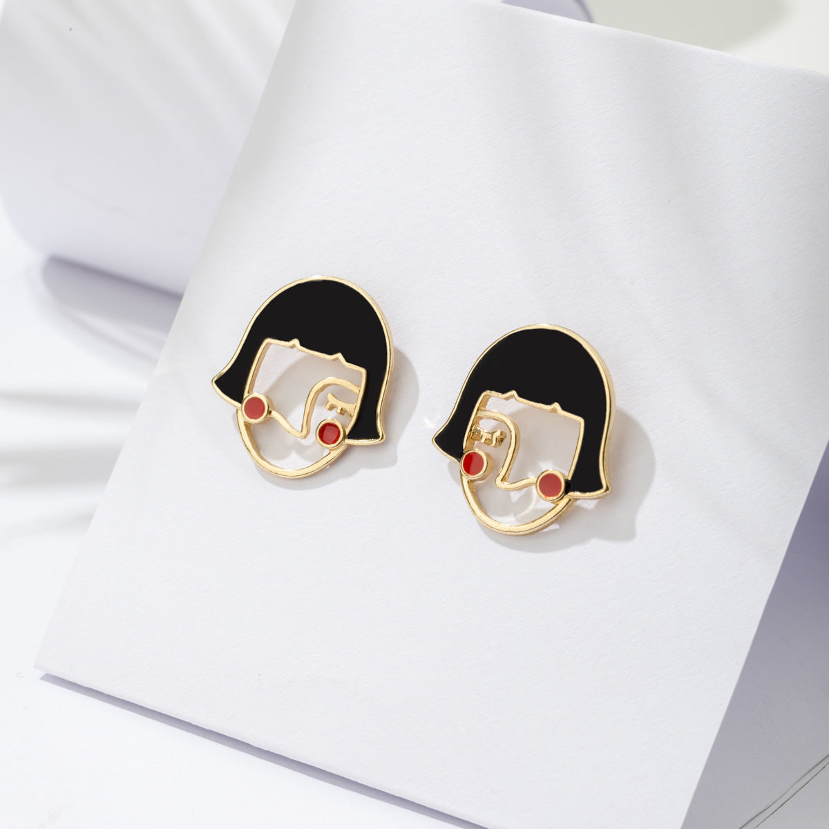 Alloy Irregular Face Earrings (Minimo de Compra 2) MIC-YingM002