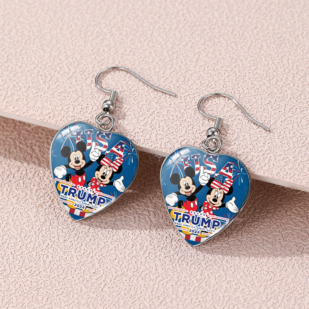 Alloy stainless steel Mickey Mouse Earrings (Minimo de compra 5) MIC-XiangL112