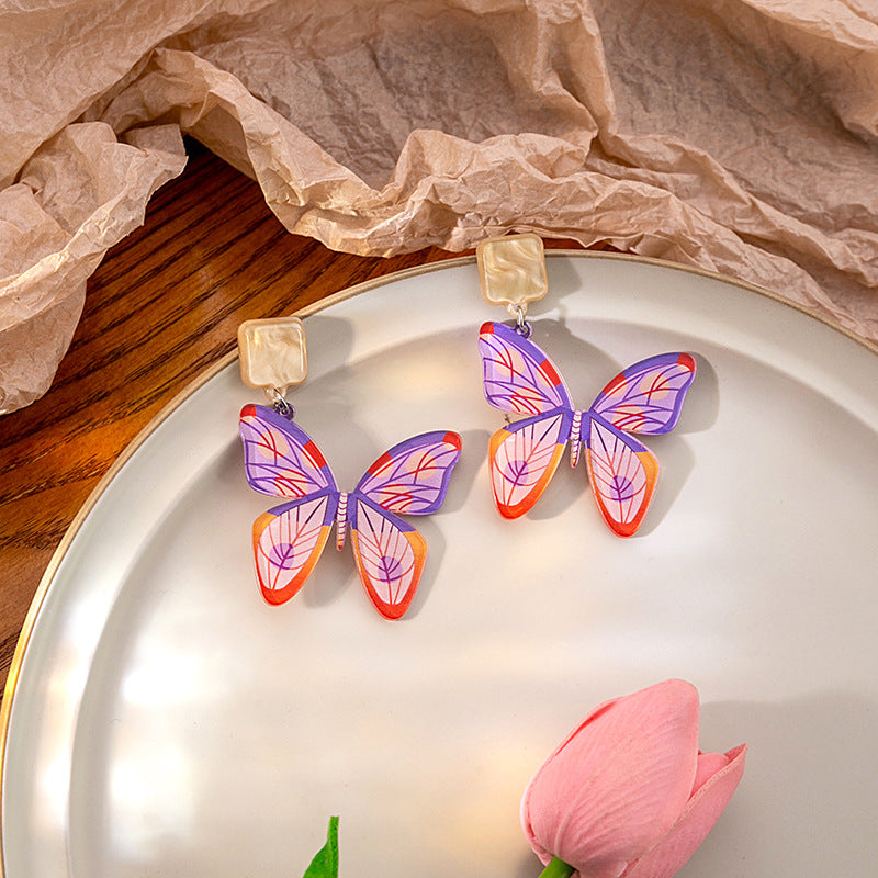 Alloy Summer Butterfly Earrings MYA-MDD158