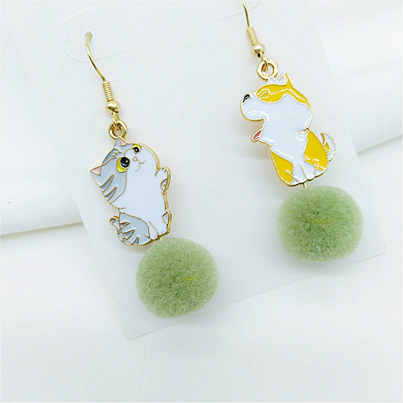 Alloy cartoon animal cute puppy earrings (Minimo de compra 2) MYA-AiM004